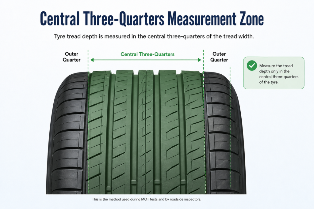 central three quarters
