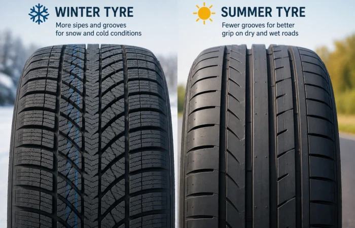 Comparison of winter tyres vs summer tyres