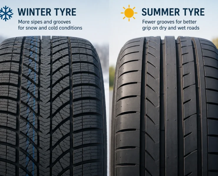 Comparison of winter tyres vs summer tyres